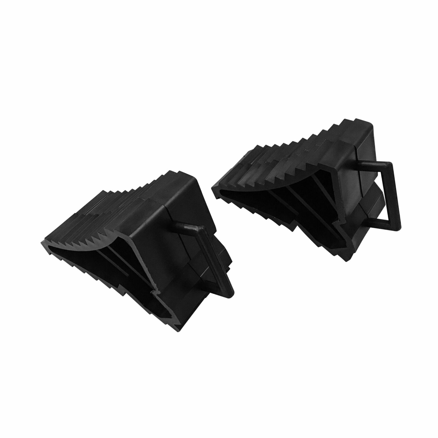 Pair Caravan Wheel Chock w/ Handle for Caravan, RV, Trailer