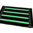 Silver Extra Large Illuminating Portable Caravan Step with illuminated tread glowing