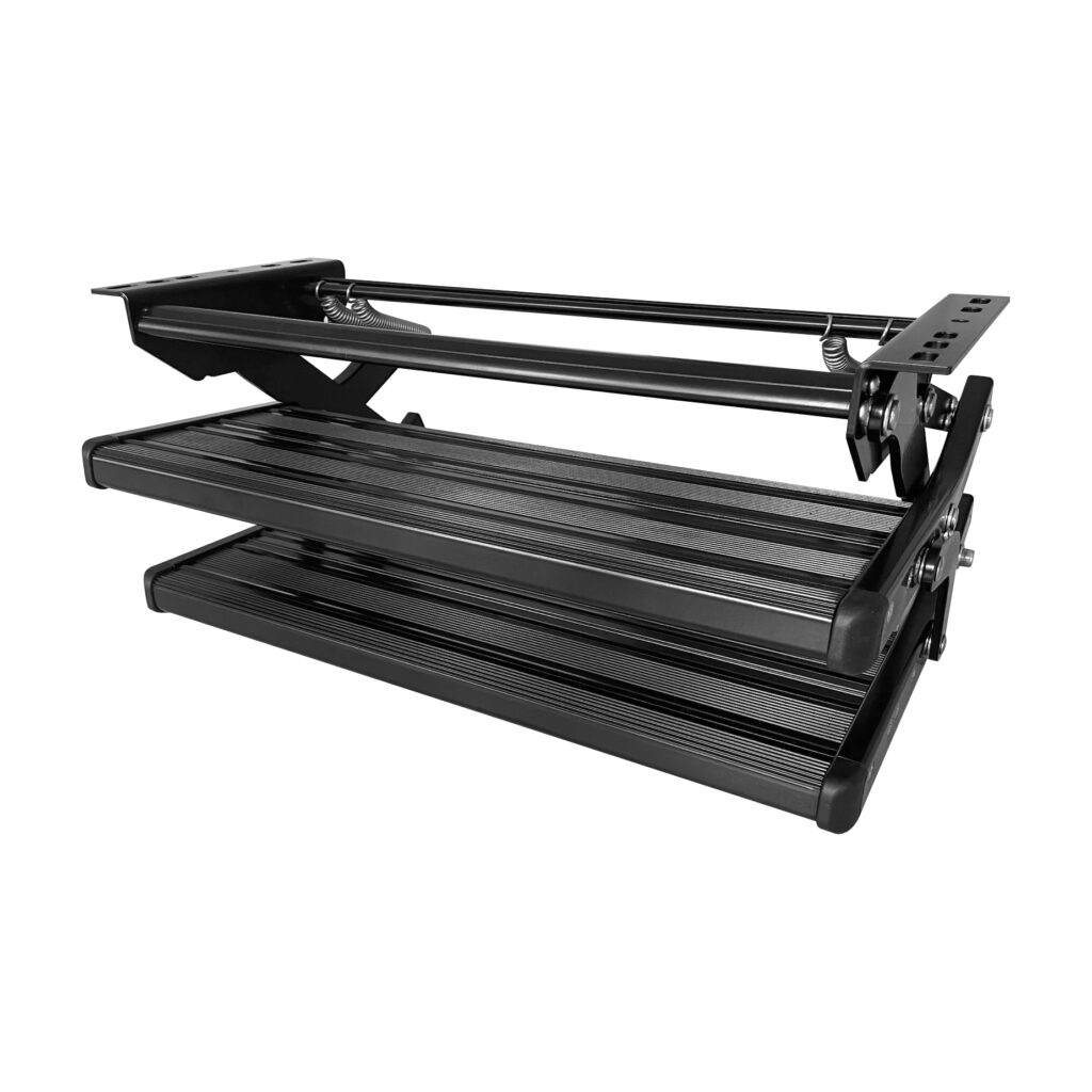 Black Double Manual Bolt on Caravan Step – TRA Australia