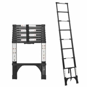 Home Page Tra Australia - Rv Accessories Black 2.6M Portable Telescopic Ladder With Carry Bag