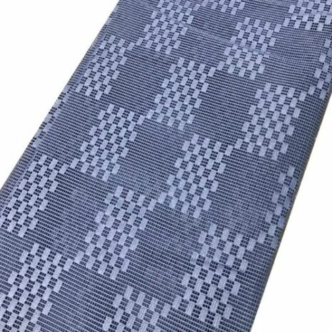1369351420-done A grey and white houndstooth fabric on a white background, BLUE 4m x 2.5m Caravan RV Motor home Annex Matting Floor Mat.