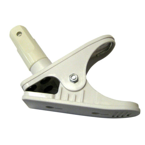 A white plastic Clamp To Suit Ultimate 747/757 (White) on a white background.