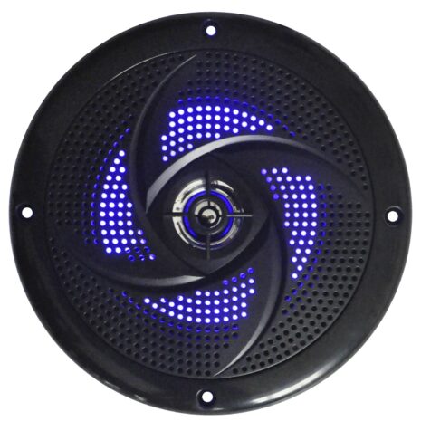 A Waterproof Low-Profile Speaker (Pair) with Black LED.