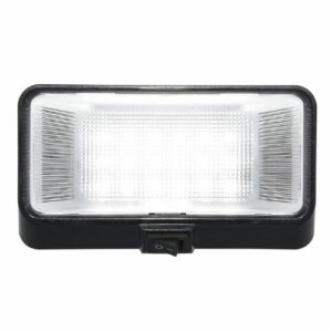 A Black 12V Porch or Tunnel Boot Light with Switch on a white background.