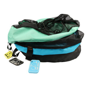 A Set Of 3 Caravan Rv Hose And Cord Bags With A Tag On It.