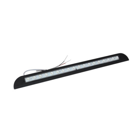 A 480mm black led caravan exterior awning light on a white background.