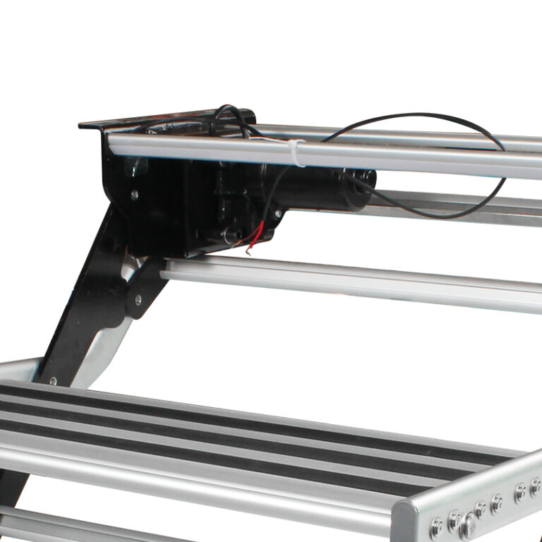 Double 12v Electric Caravan Step with LED Light TRA Australia