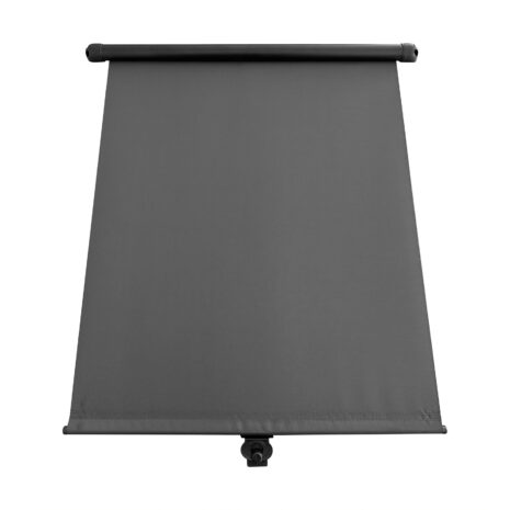 A TRA Retractable Roof Vent Skylight Blind - Dark Grey on a white background.