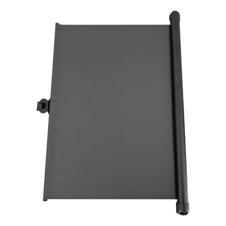 A TRA Retractable Roof Vent Skylight Blind - Dark Grey on a white background.