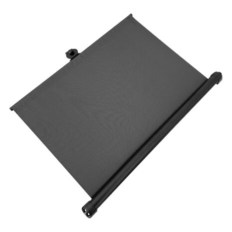 A TRA Retractable Roof Vent Skylight Blind - Dark Grey on a white background.
