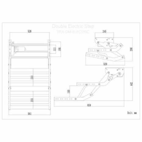 DIAGRAM Caravan step - Double 12v Electric Caravan Step with LED Light diagram.