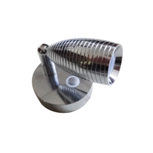 An image of a 12 VOLT 6000K LED READING LIGHT WITH USB CHARGING PORT with a chrome finish.