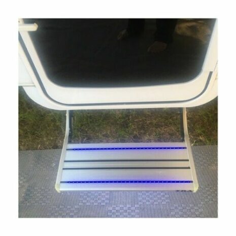 s-l1600-2 Caravan step - white Single 12v BLUE LED
