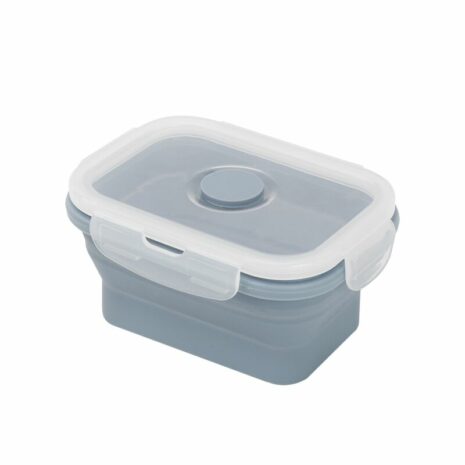 mmexport1710825426727 A Set of 4 Collapsible Food Containers each featuring a clear lid with a white rim and a smaller circular lid at the center.