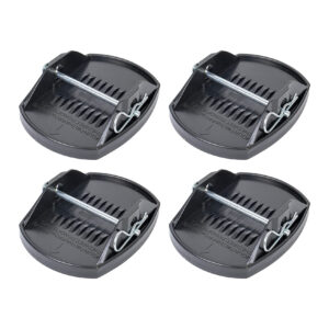 BLACK CARAVAN JACK PADS x 4 CORNER STEADY STABILISER LEGS FOOT