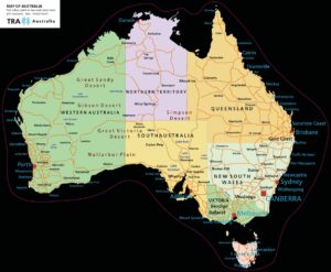 Australia Map Decal Sticker #4
