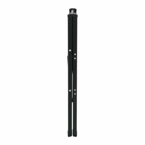 Black 2 Step Caravan Step Ladder – Folded Profile Slim folded profile of black 2 step caravan step ladder