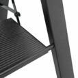 Anti-slip corrugated tread on black 2 step caravan step ladder