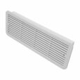 Angled view of White 480mm caravan fridge vent