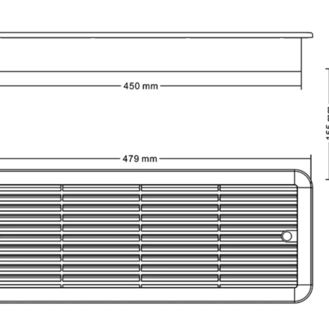 480mm Caravan Fridge Vent – Dimensions 480mm caravan fridge vent dimensions and 450 x 155mm cut-out