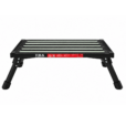 Front view of Black Extra Large Illuminating Portable Caravan Step