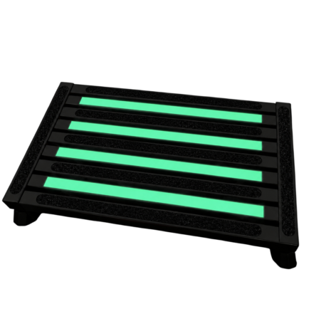 Black Illuminating Caravan Step – Glowing Tread Black Extra Large Illuminating Portable Caravan Step with illuminated tread glowing