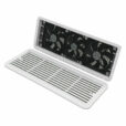 White 480mm 12V caravan fridge vent with triple fans